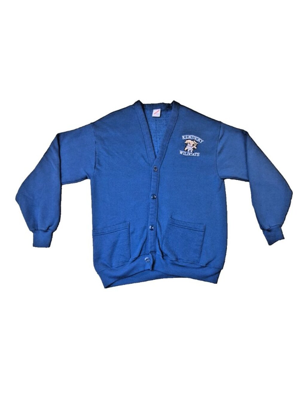 VTG 80s 90s Kentucky Wildcats Jerzees Cardigan Sweatshirt USA Made Medium